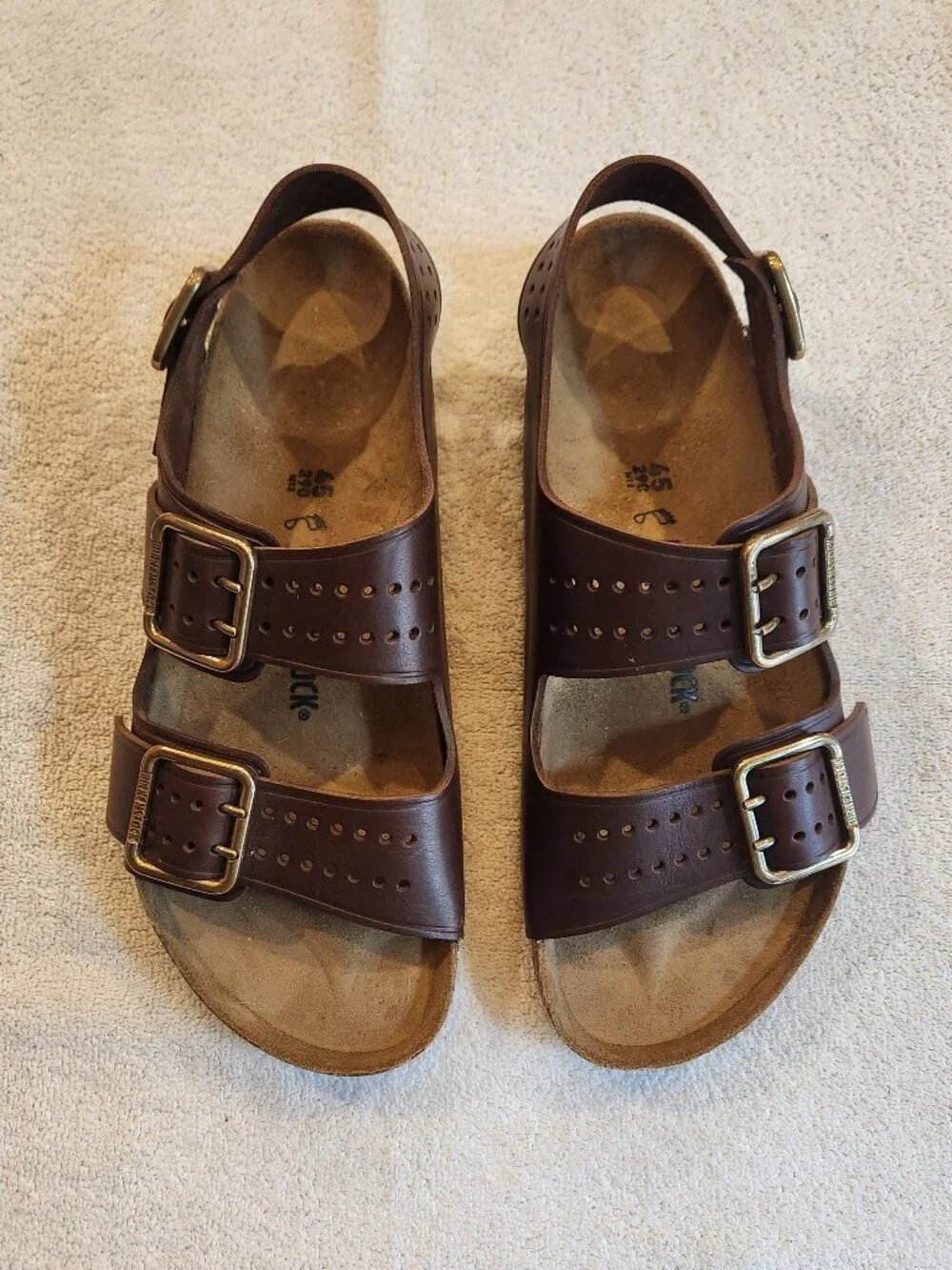 Birkenstock Leather Milano Bold Roast Men's EU 45 Regular Width Grip Sole